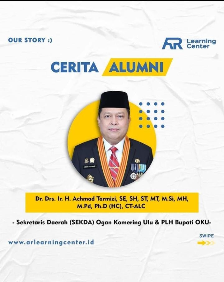 Alumni Lembaga AR Learning Center, Sekda OKU Berhasil Dapatkan Rekor MURI Gelar Non-Akademik Terbanyak