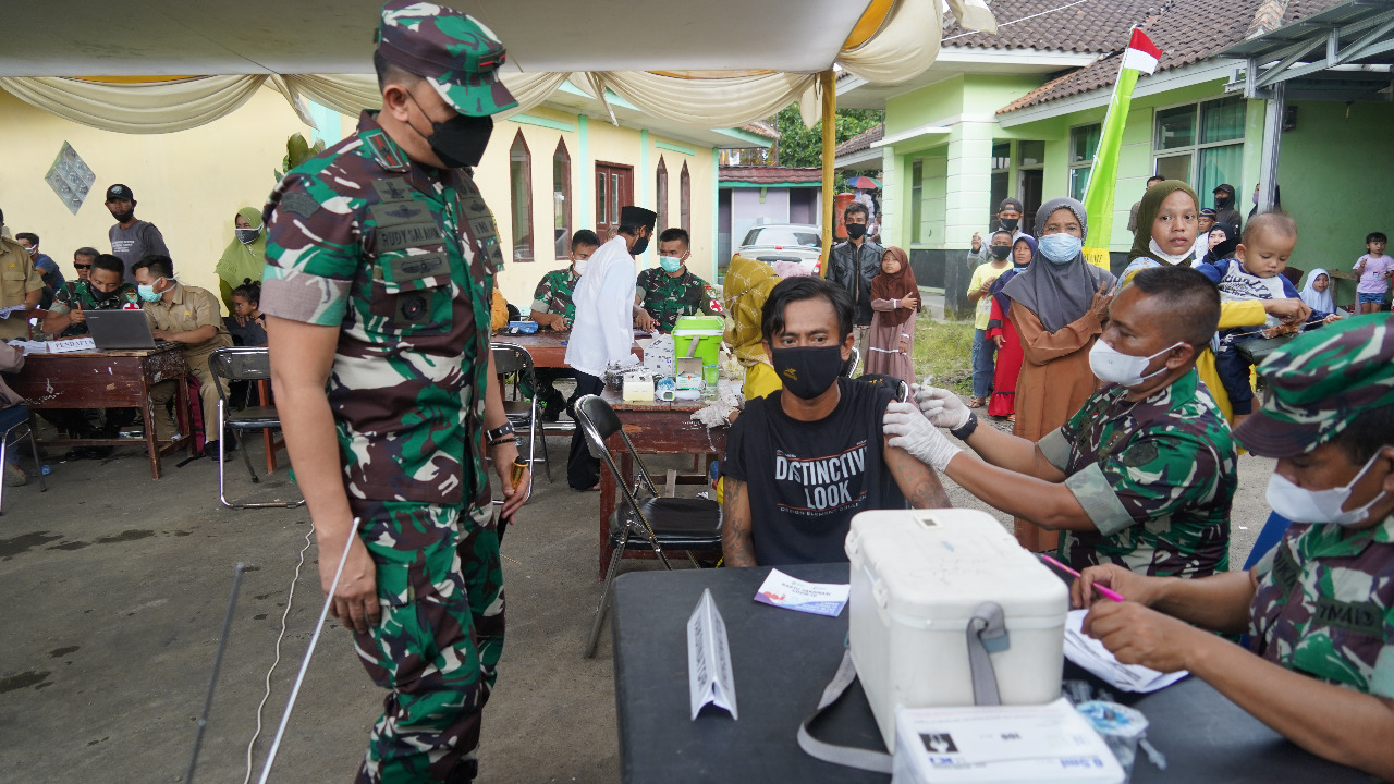 Kunjungan Kerja Danrem 061/SK Disambut Langsung Dandim 0622/Kabupaten Sukabumi