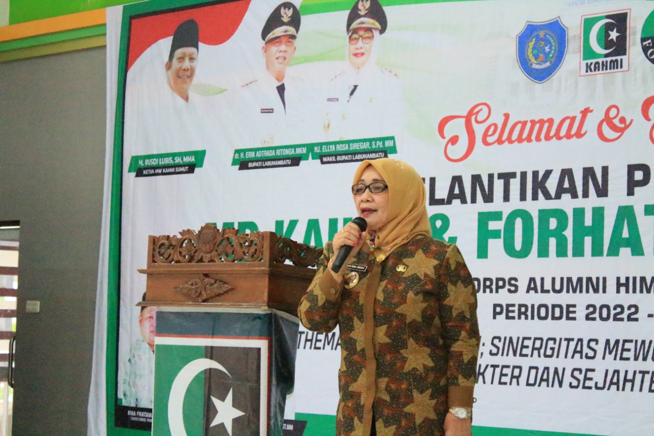 Wakil Bupati Hadiri Pelantikan MD KAHMI dan FORHATI Labuhanbatu Masa Bhakti 2021 – 2026