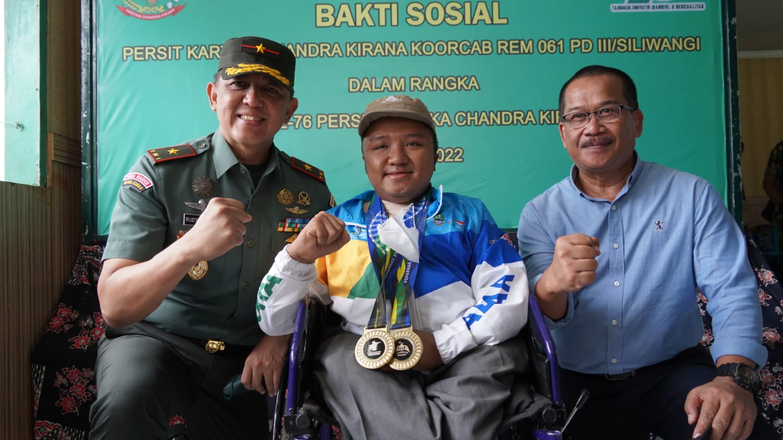 Kunjungan Danrem 061/Sk Ke Yayasan Disabilitas Dalam Rangka HUT Persit Kartika Chandra Kirana ke 76