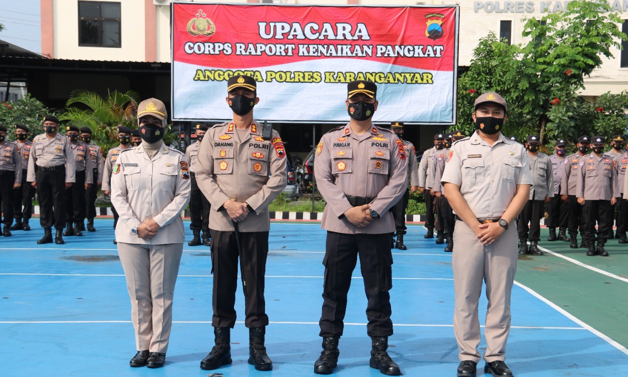 Kapolres Karanganyar Pimpin Upacara Kenaikan Aparatur Sipil Negara (ASN) di Lingkungan Polri