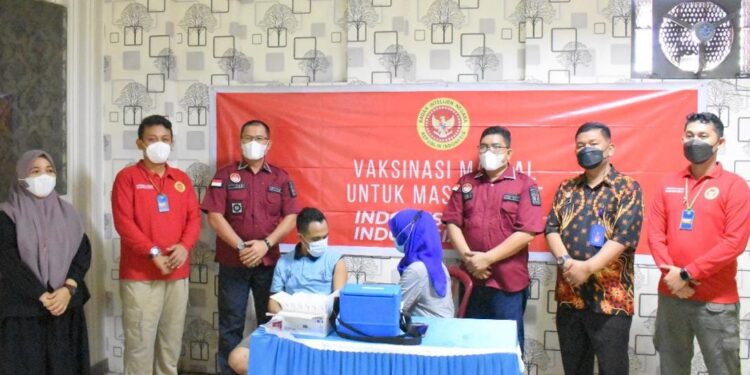 Bin Daerah Sumut Bekerjasama Rutan Kelas I Labuhan Deli Laksanakan Vaksinasi Covid-19 Bagi Warga Binaan