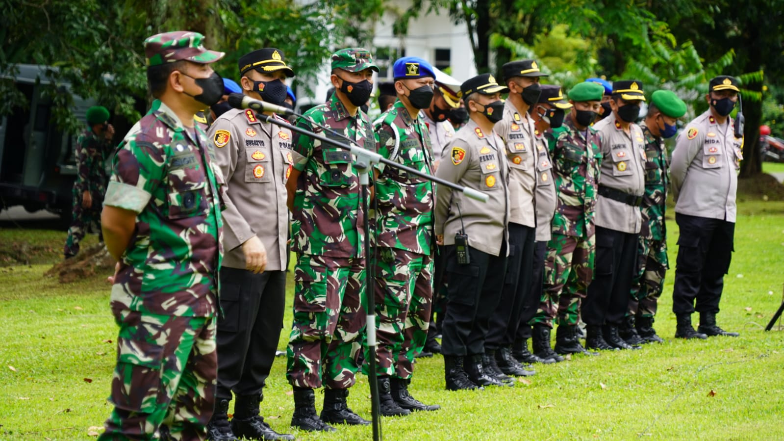 Sambut Kunjungan Perdana Menteri Jepang ke Istana Bogor, Aparat Gabungan TNI/POLRI Gelar Pam VVIP