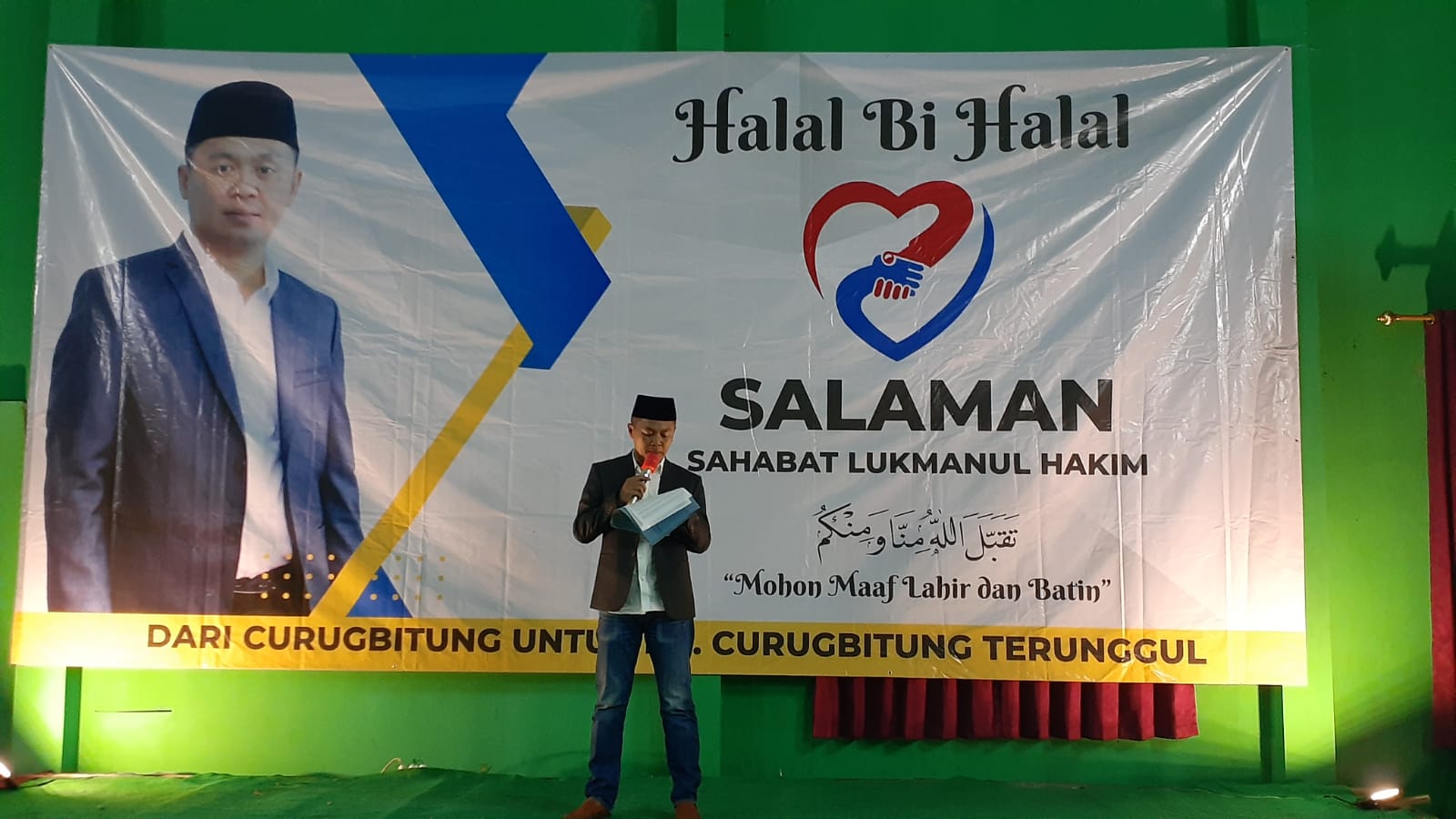 Gelar Acara Halal Bihalal, Masyarakat Usung Lukmanul Hakim Jadi Kades Curugbitung