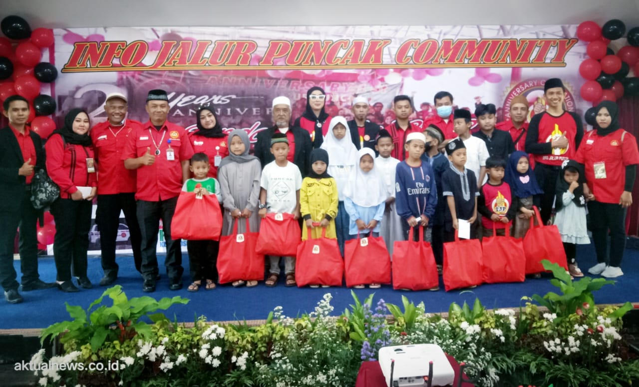 Info Jalur Puncak Community Anniversary yang Ke 2 Menggelar Acara Silahturahmi dan Santunan di Grand Cempaka P