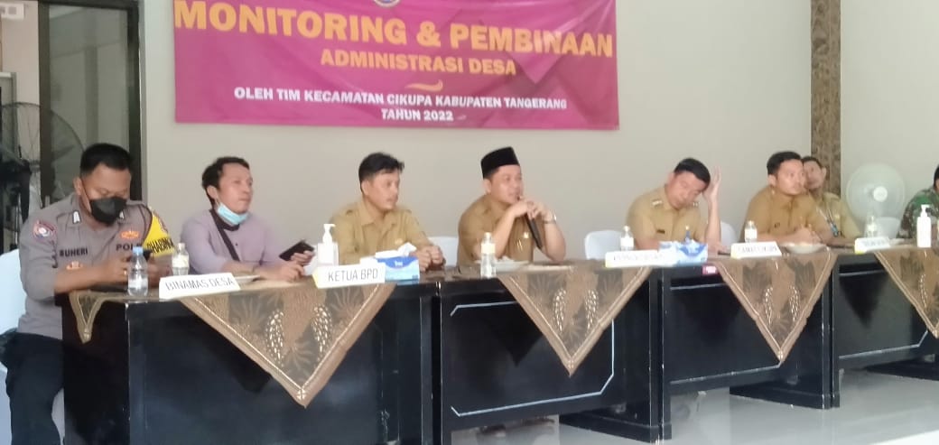 Camat Cikupa Monitoring dan Pembinaan Desa Talaga, Ketua FMCC Angkat Bicara