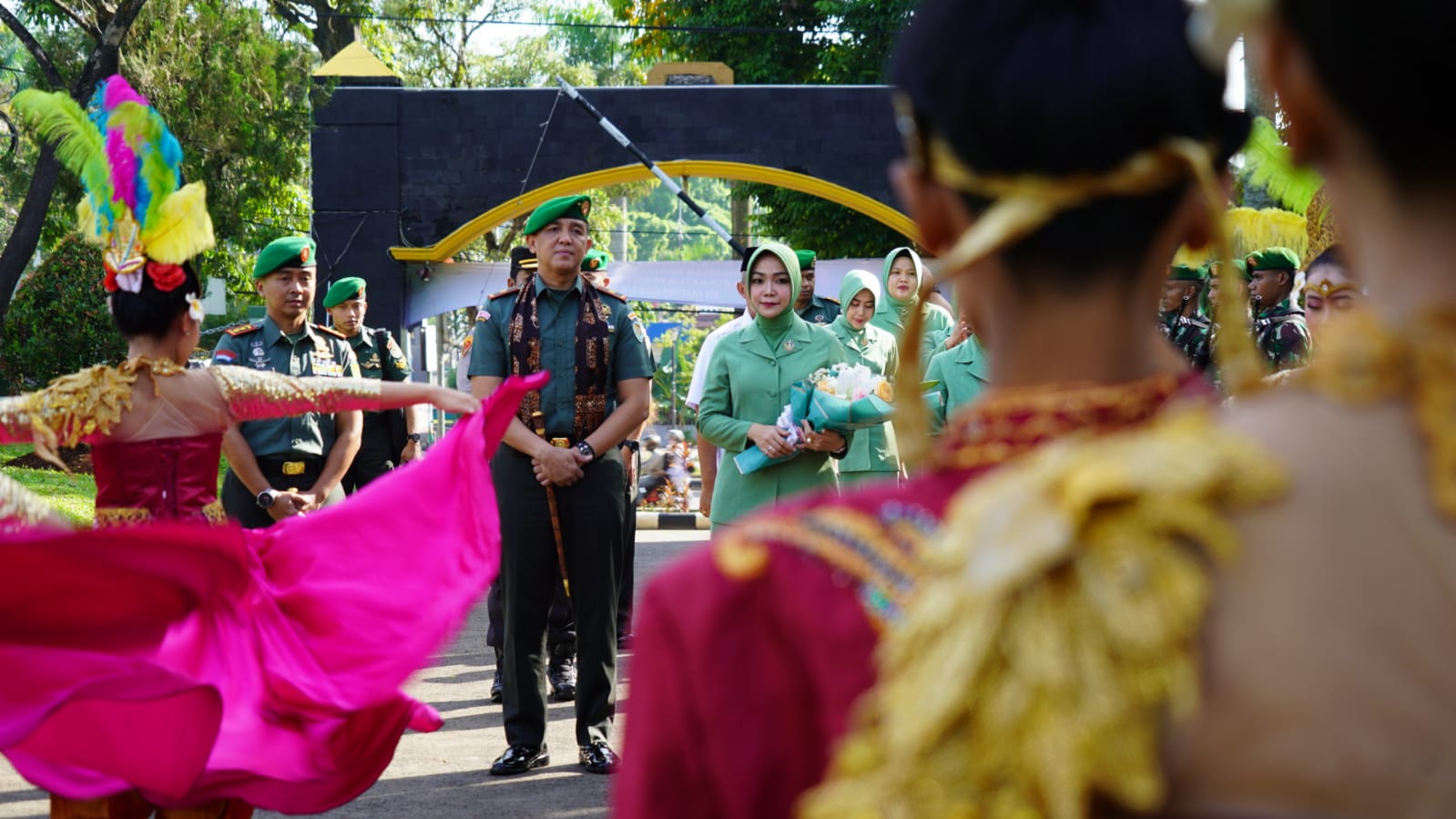 Kunjungan Danrem 061/SK ke Makodim 0621/Kabupaten Bogor Disambut Dandim 0621/Kabupeten Bogor