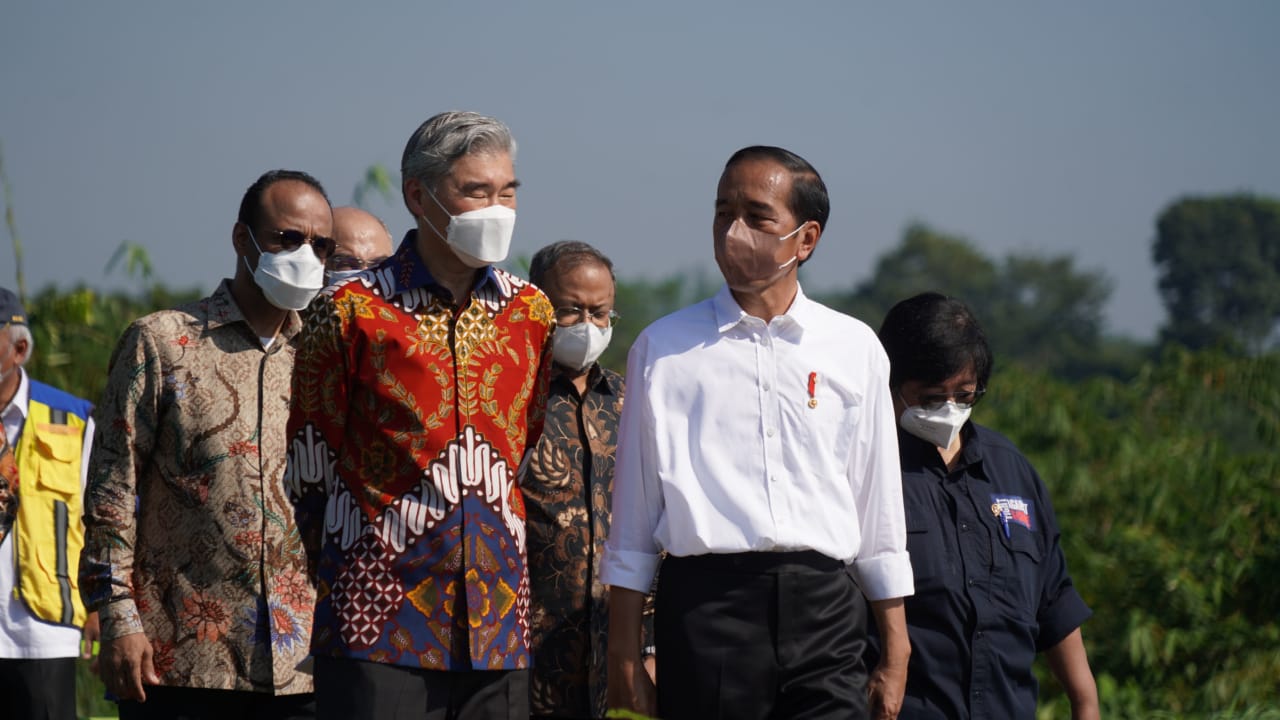 Kunjungan kerja Presiden RI ke lokasi Persemaian dan Pembibitan Modern ke Wilayah Rumpin Kabupaten Bogor