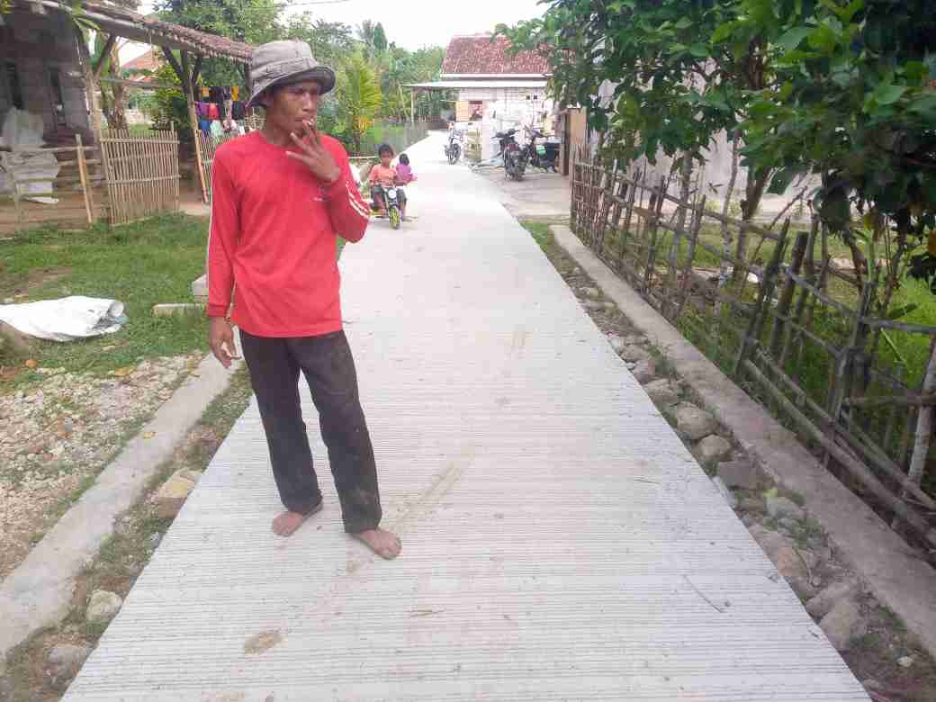 Terlealisasi Proyek Betonisasi di Pasir Muncang Jayanti Mendulang Puji Warga