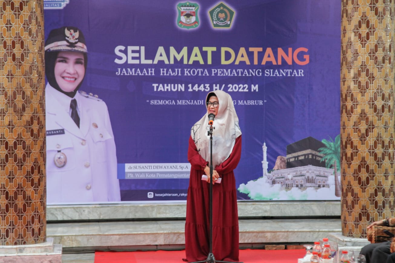 Plt Wali Kota Pematang Siantar Sambut Kepulangan 43 Jamaah Haji/Hajjah