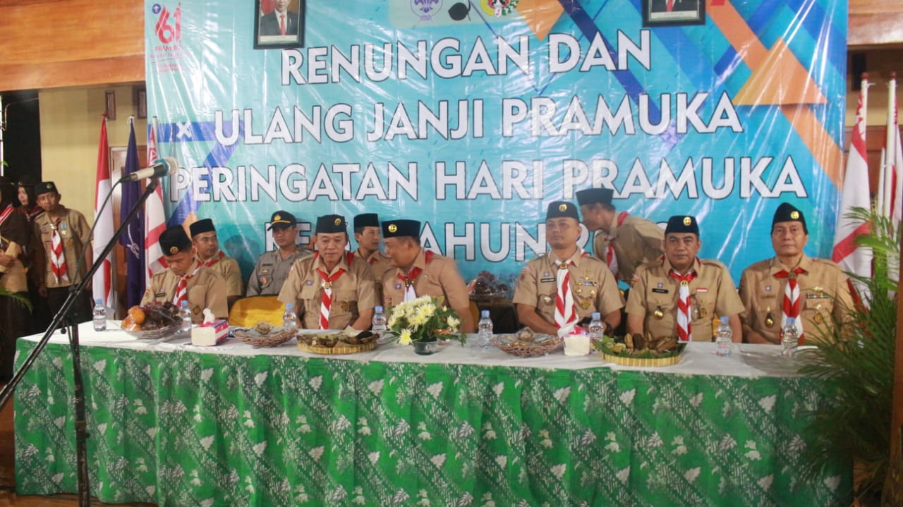 Dalam Peringatan Hari Pramuka Ke 61, Ketua DPRD Karanganyar Bagus Selo Ucapkan Semoga Pramuka Tetap exsis Bers