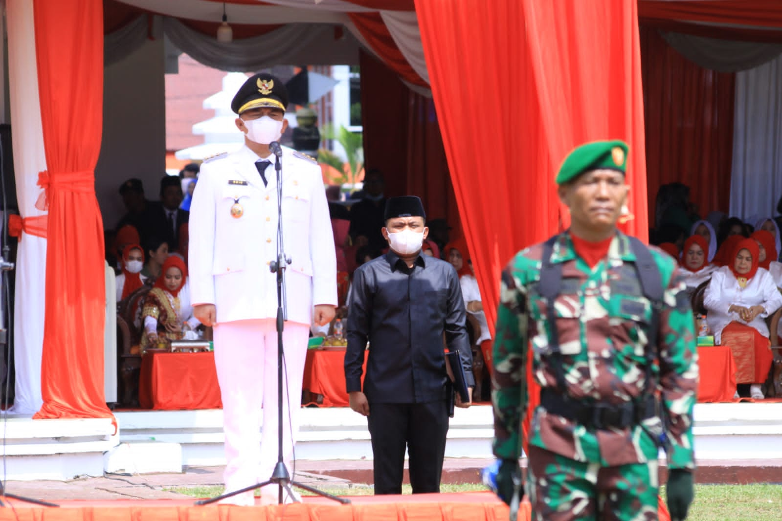 Forkopimda Labuhanbatu Gelar Upacara HUT Kemerdekaan RI Ke-77