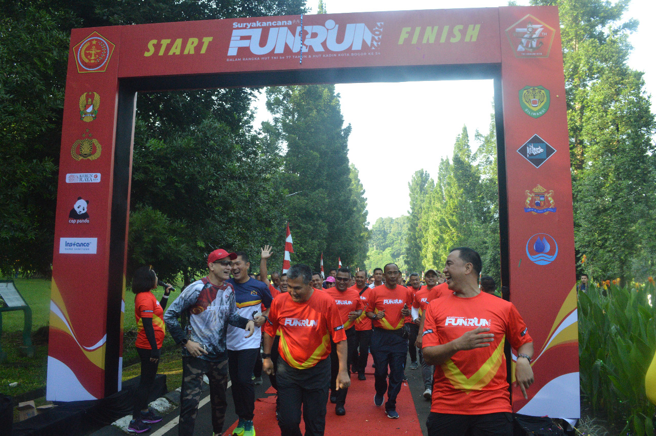 Korem 061/SK beserta Kadin Kota Bogor Gelar Fun Run 2022