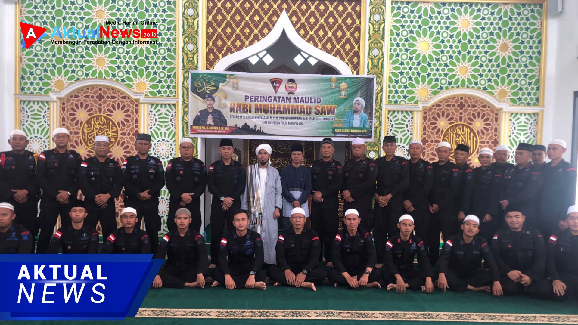 Sat Personil Brimob Kalbar Peringati Maulid Nabi Besar Muhammad SAW 1444 H