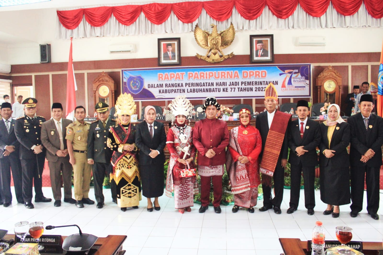 Bupati dan Wakil Bupati Labuhanbatu Hadiri Sidang Paripurna Peringatan Hari Jadi ke-77 Pemkab Labuhanbatu