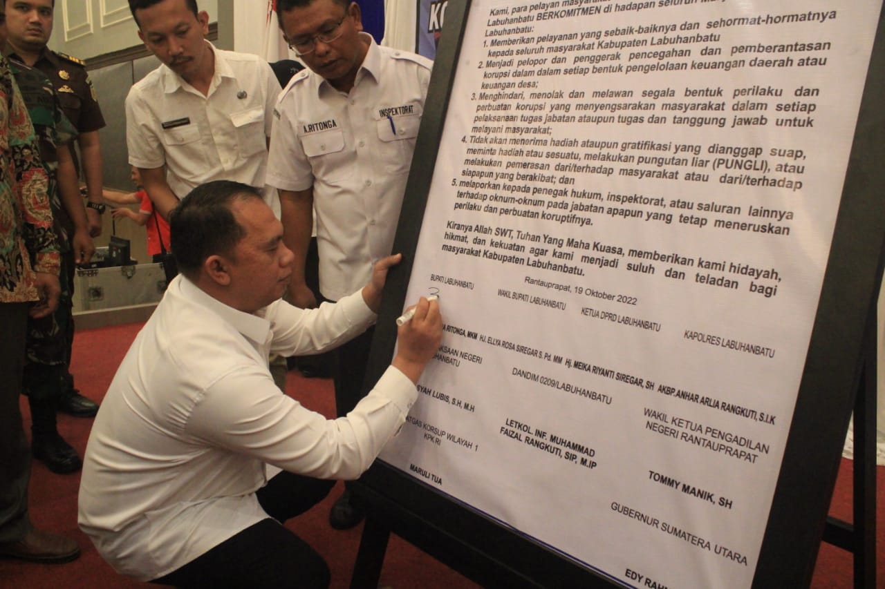 Pemkab Labuhanbatu Dukung Tim Korsupgah Wilayah I KPK RI Monitoring Program Pemberantasan Korupsi