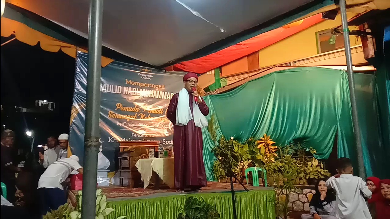 Muda Mudi Paguyuban Kacida Peringati Maulid Nabi Muhammad 1444 di Kampung Cincau Gudang   