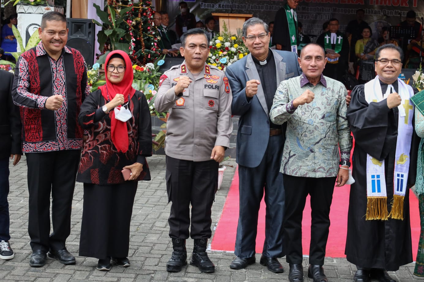 Gubernur dan Kapolda Sumut Bersama Wali Kota Pematang Siantar Hadiri Natal HKI di Lapangan Adam Malik