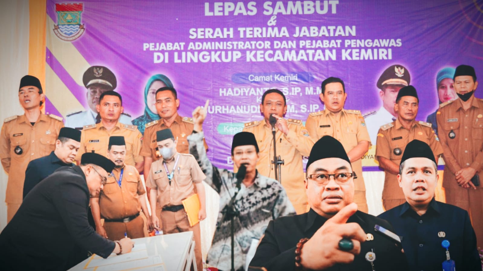 Lepas Sambut dan Sertijab Camat Kemiri Hadiyanto kepada Nurhanudin Berlangsung Khidmat   