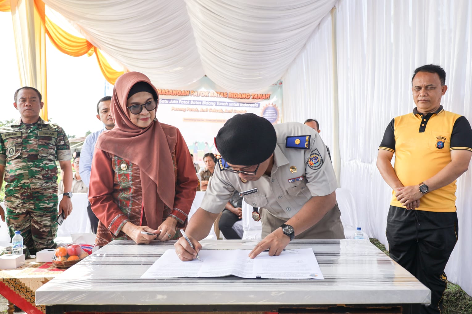 Pemko Pematang Siantar dan Kantor Pertanahan Pasang Tanda Batas Tanah Serentak se-Indonesia