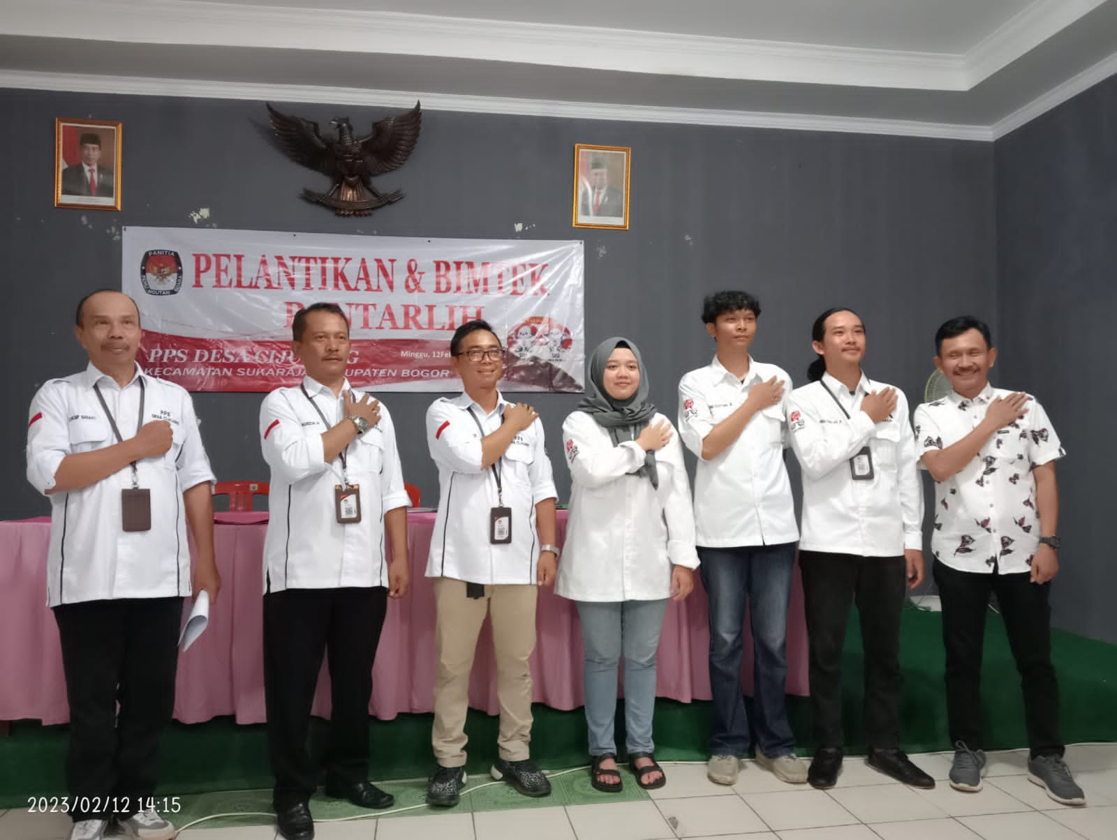 Pelantikan dan Bimtek Pantarlih Desa Cijujung, Kecamatan Sukaraja Bogor