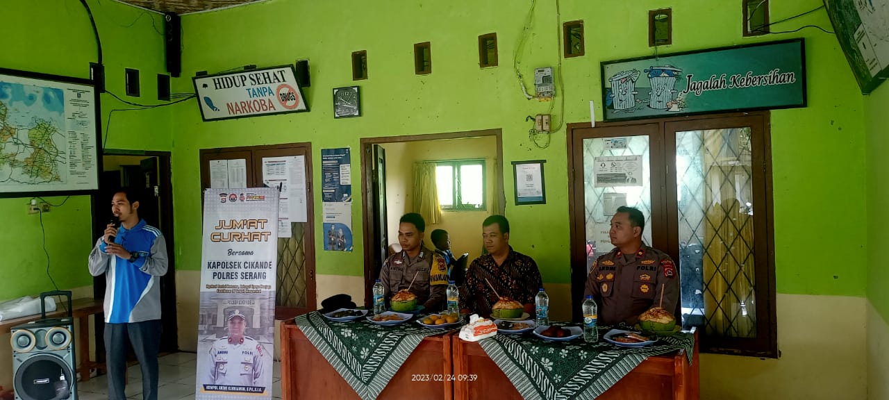 Polsek Cikande Gelar Jum’at Curhat di Desa Situterate, Serap Keluh Kesah Warga