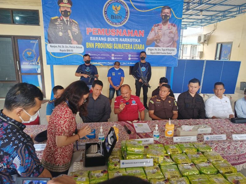 Tim BNN Sumatera Utara Gagalkan Pengiriman 36 Kg Sabu dari Malaysia