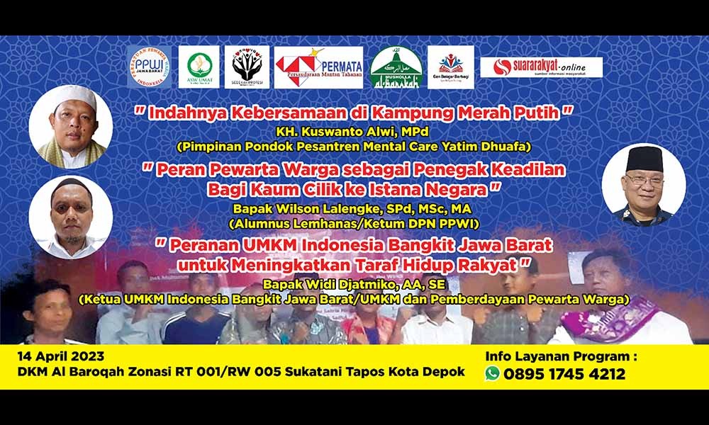 PPWI dan Warga Kampung Merah Putih Adakan Acara Gebyar Ramadhan 1444 H