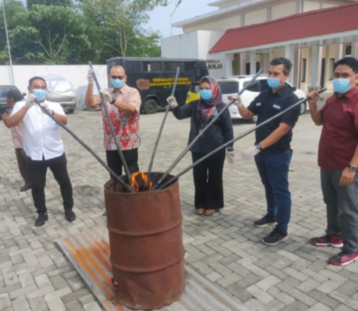 Kejaksaan Negeri Tebing Tinggi Musnahkan Sejumlah Barang Bukti Narkoba