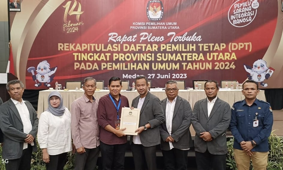 DPT Provinsi Sumatera Utara Pemilu 2024 Berjumlah 10.853.940 Orang