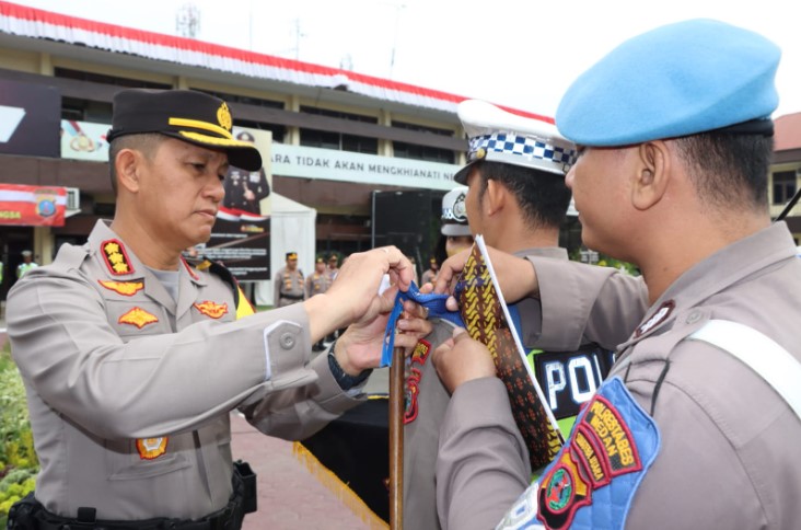 Kapolrestabes Medan Pimpin Apel Gelar Pasukan Operasi Patuh Toba 2023