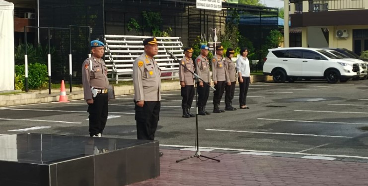 Pimpin Apel Pagi, Kabaglog Sampaikan Arahan Kapolrestabes Medan