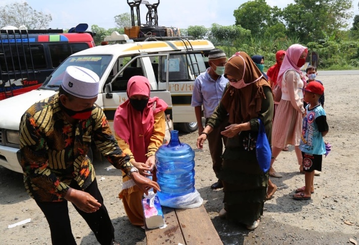 Dishub Labuhanbatu Lakukan Pengawasan Terhadap Warga Keluar Masuk Kota