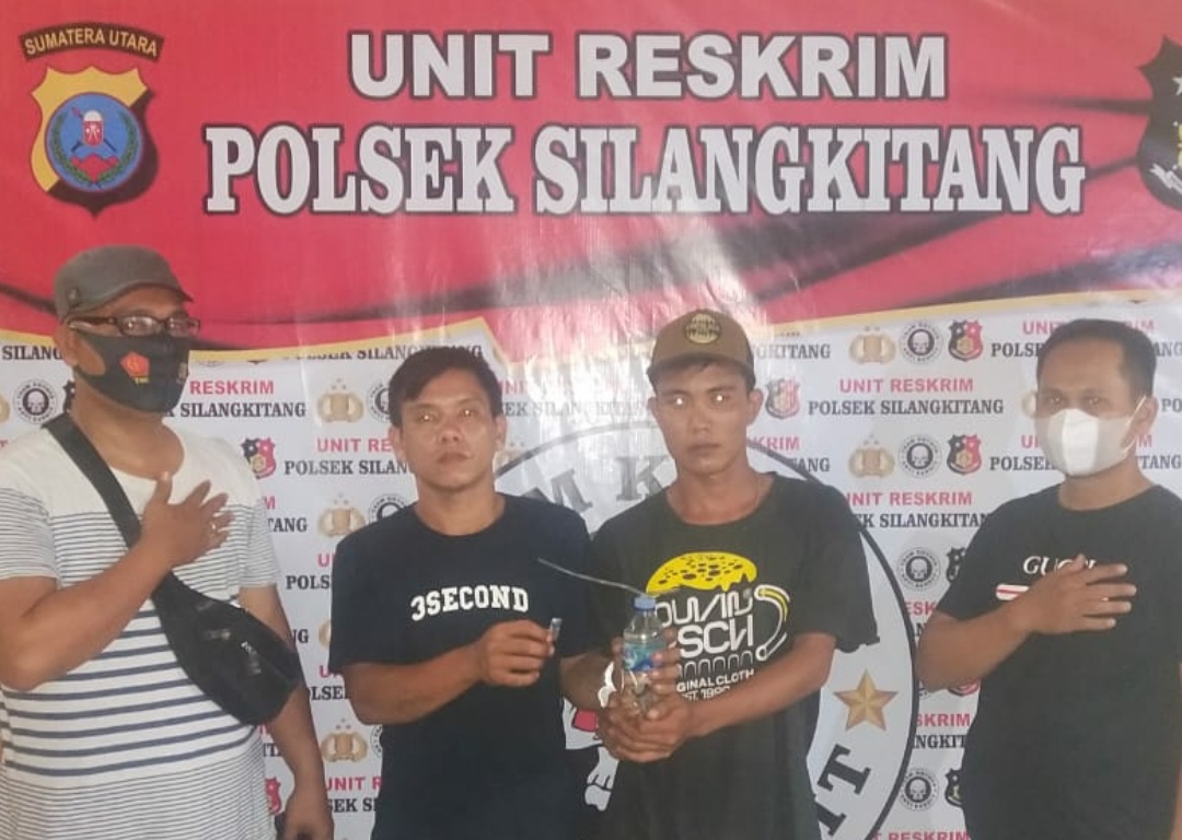 Unit Reskrim Polsek Silangkitang Grebek Pesta Narkoba di Dusun Aek Kulim