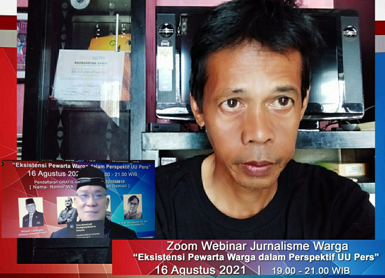 Peringati HUT RI yang Ke 76 PPWI Gelar Zoom Meeting Webinar Jurnalisme Warga