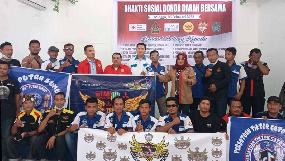 PPWI Sumut Baksos Donor Darah Bersama LSM dan Komunitas Para Supir