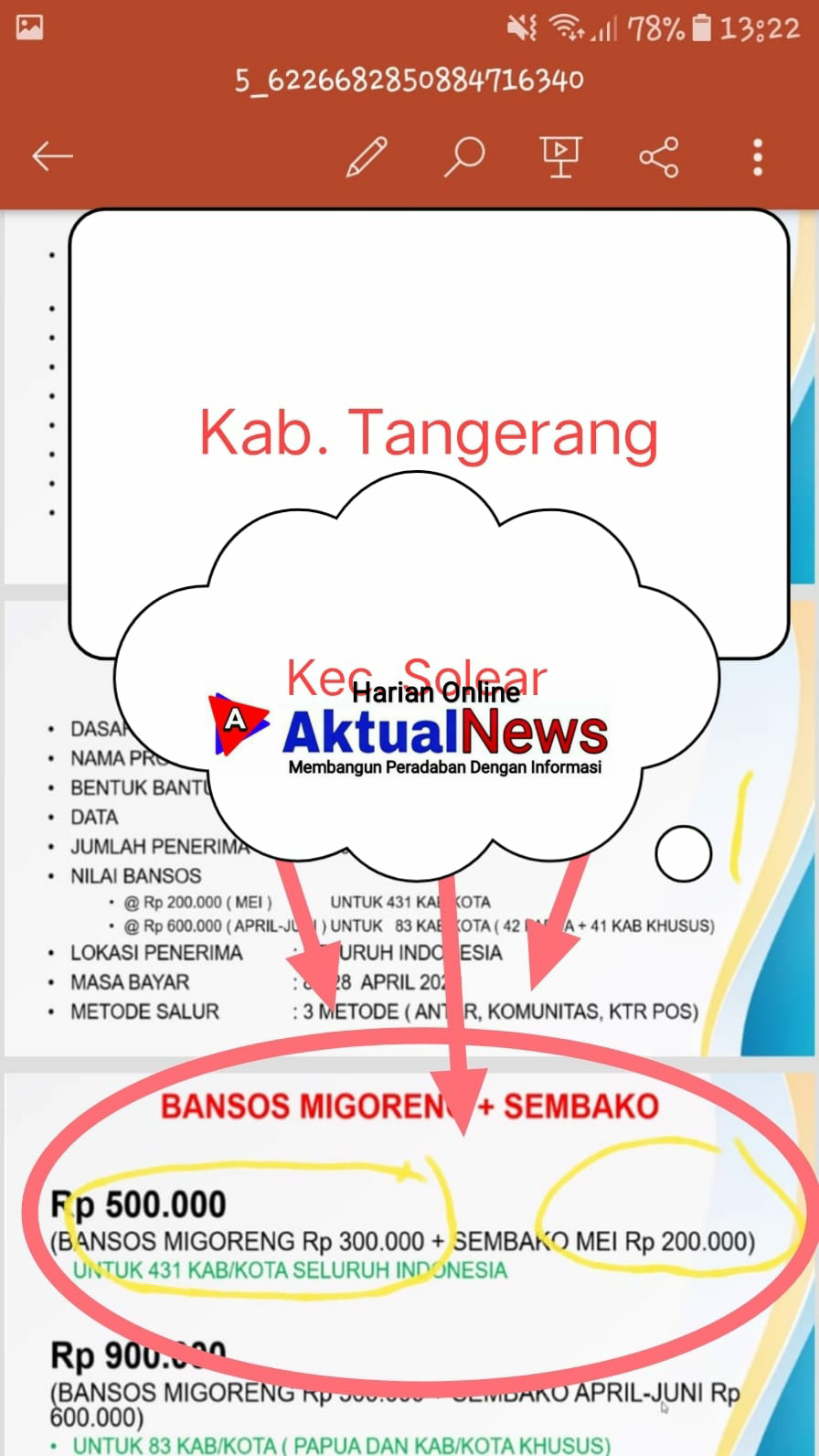 Penyaluran BPNT/Tunai Didua Desa Kecamatan Solear, Diduga KPM Digiring Ke Salah Satu Tempat Yang Telah Ditentu