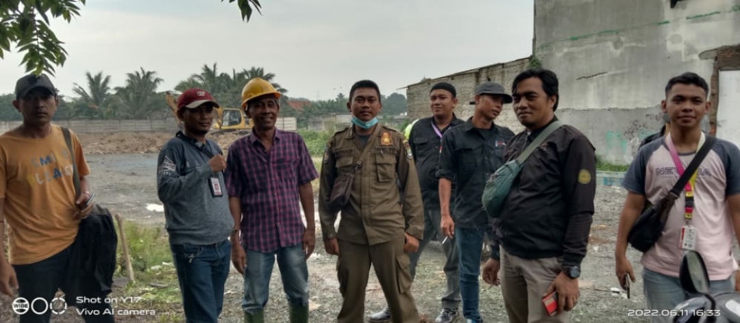 Diduga Adanya Proyek tak Bertuan, Camat Cikupa langsung Terjunkan SATPOLPP ke Lokasi Proyek