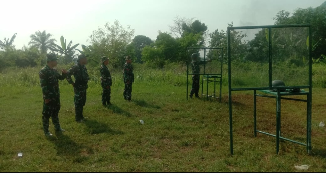 Prajurit Korem 061/Sk Melaksanakan Latihan Menembak Senjata Ringan triwulan ll di Laptem Korem 061 Cibungbulan