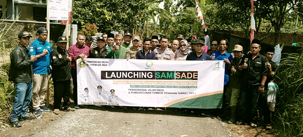 Launching Samisade Tahap 1 Desa Cimayang Pamijahan, Dimulainya Pengaspalan dan TPT