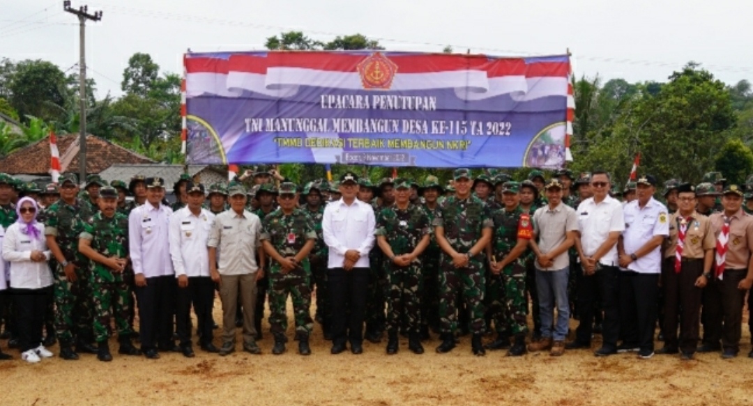 Danrem 061/Sk Brigjen TNI Rudy Saladin, MA Hadiri Penutupan TMMD ke-115 di wilayah Kodim 0621/Kab. Bogor