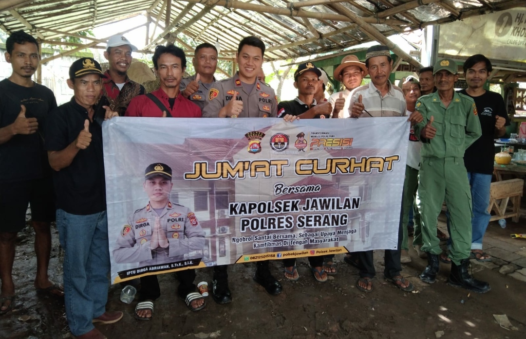 Jum’at Curhat bersama Kapolsek Jawilan di Desa Cemplang