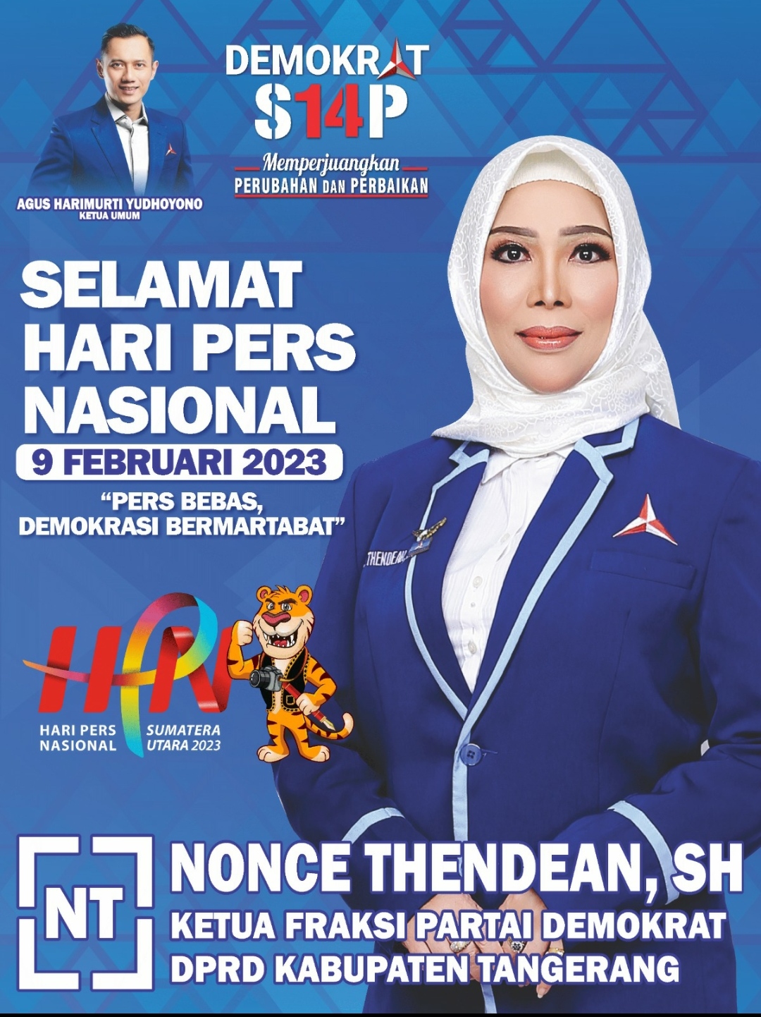 Anggota DPRD Kabupaten Tangerang Nonce Thendean Ucapkan Selamat Hari Pers Nasional 2023