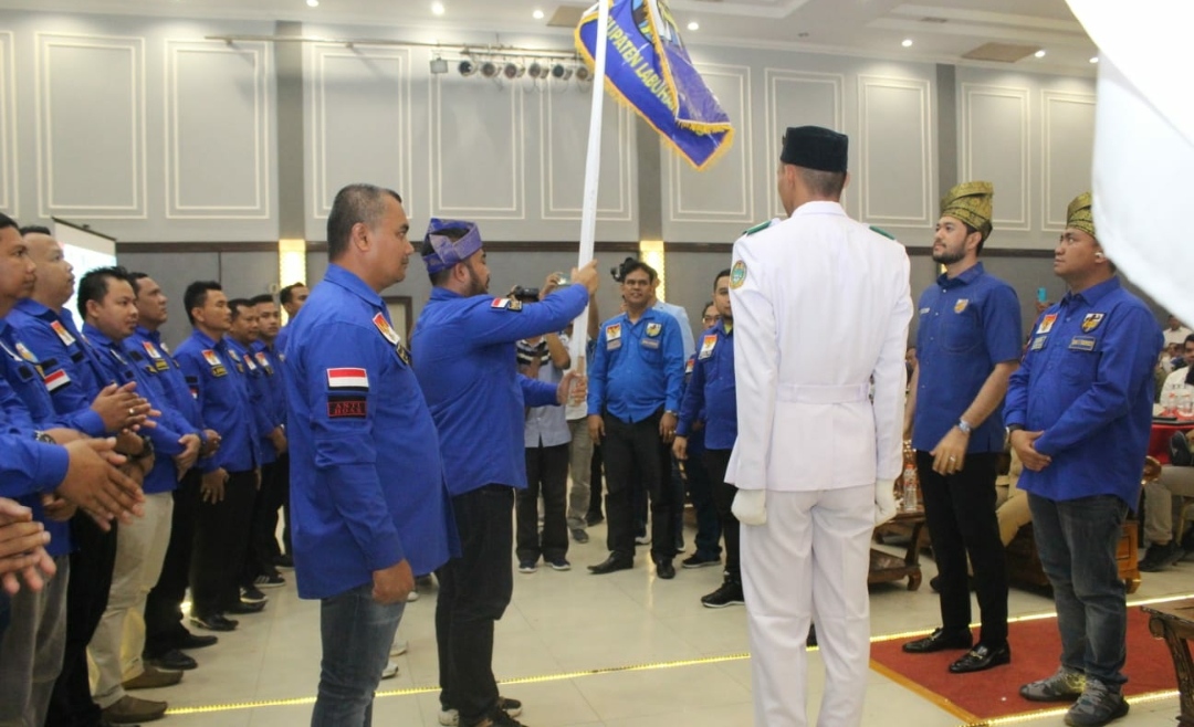 Sinergikan Pembangunan Kabupaten Labuhanbatu, Bupati Labuhanbatu hadiri Pelantikan DPD KNPI