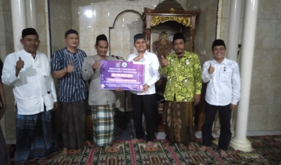 Masjid Jami Nurul Huda Desa Cikande kecamatan Jayanti terima Bantuan dari Pemda Kab.Tangerang di Kegiatan Tara