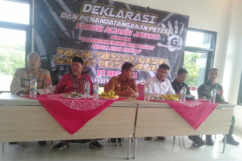 Direktur Geram Banten dan forum Aliansi Jayanti Bersatu gelar Deklarasi Perang terhadap Narkoba