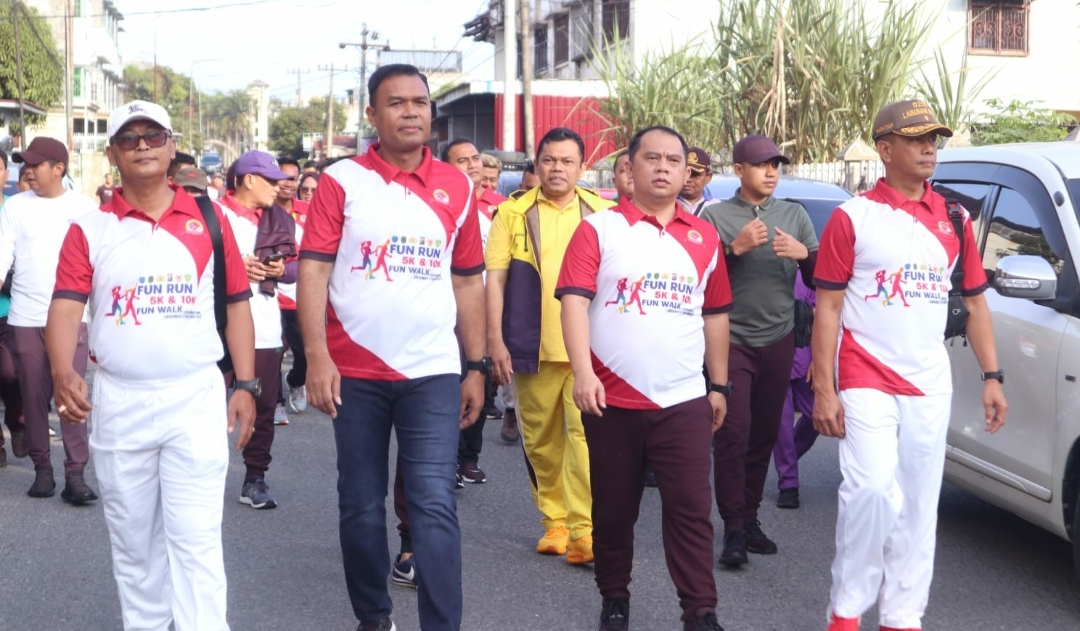 Sambut HUT Bhayangkara ke-77, Bupati bersama Masyarakat Labuhanbatu Semarakkan Fun Run dan Fun Walk