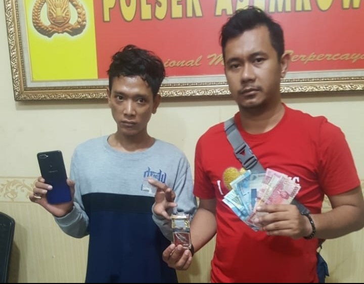 Unit Reskrim Polsek Asemrowo Mengamankan Kurir Sabu