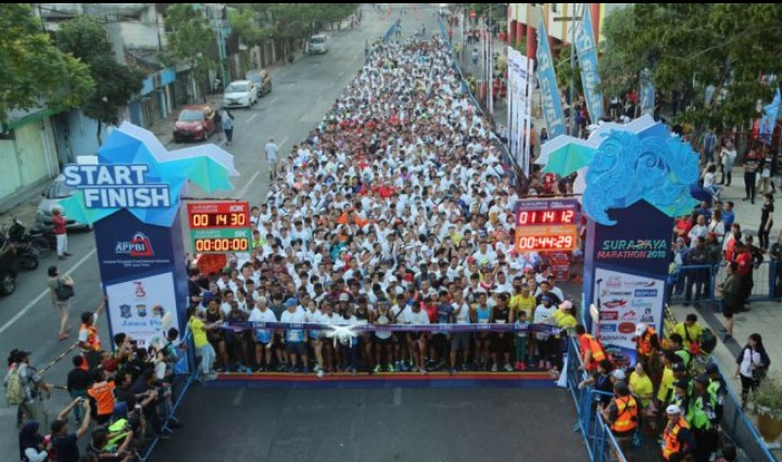 Satlantas Polrestabes Surabaya Siap Atur Lalin Surabaya Marathon 2019