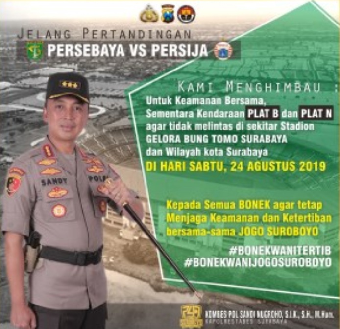 No Polisi Plat B ( Jakarta ) dan No Polisi Plat N ( Malang ) Tidak Boleh Masuk Kota Surabaya Ini Alasannya